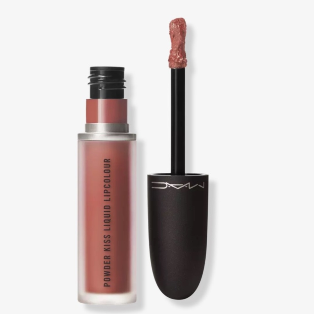 MAC COSMETICS Powder Kiss Liquid Lipcolour Lipstick 997 Over The Taupe $26 NIB